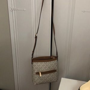 Vanilla and Tan Crossbody